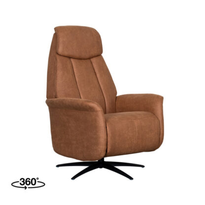 LABEL51 Fauteuil Oslo - Cognac - Micro Suede - Afbeelding 3