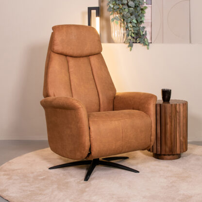 LABEL51 Fauteuil Oslo - Cognac - Micro Suede