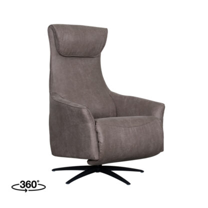 LABEL51 Fauteuil Lund - Taupe - Micro Suede