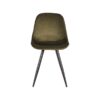 LABEL51 Eetkamerstoel Capri - Army green - Fluweel - Black Frame - Afbeelding 2