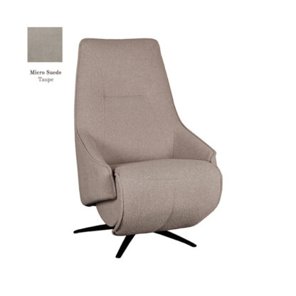 LABEL51 Fauteuil Odense - Taupe - Micro Suede - Afbeelding 3