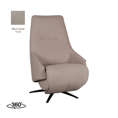 LABEL51 Fauteuil Odense - Taupe - Micro Suede