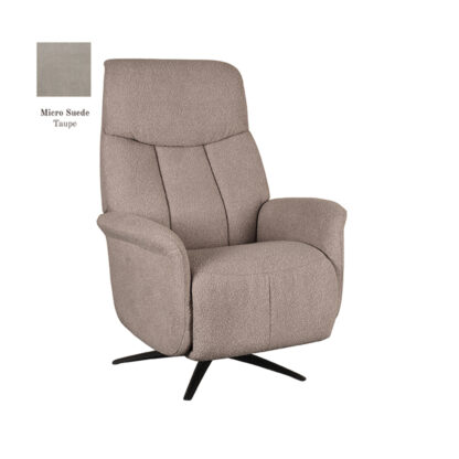 LABEL51 Fauteuil Oslo - Taupe - Micro Suede - Afbeelding 3