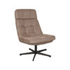 LABEL51 Fauteuil Alvar - Taupe - Micro Suede - Excl. Hocker - Afbeelding 3