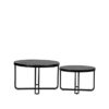 LABEL51 Salontafel Set Brute - Zwart - Metaal - 70 cm - Rond - Afbeelding 3